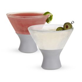 Martini Glass FREEZE Gray HOST (Set of 2)