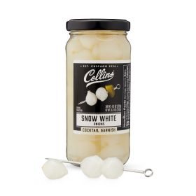 Collins 8 Oz Snow White Cocktail Onions