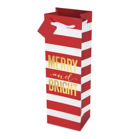 Merry and Bright Stripes Wine Bag Cakewalk