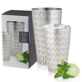 2 Piece Harrison Stainless Shaker Tin Set Viski
