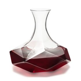Seneca 64 Oz Crystal Faceted  Wine Decanter Viski