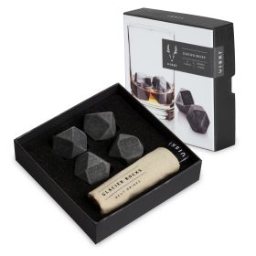 Glacier Rocks Hex Basalt Stones Viski (Set of 4)
