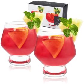 Raye Footed Crystal Punch Glasses Viski (Set of 2)