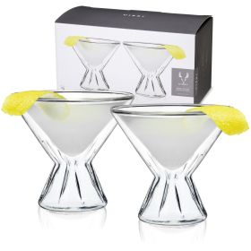 Double Walled Martini Glasses Viski (Set of 2)
