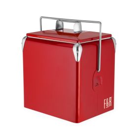 Vintage Red Metal Cooler Foster & Rye