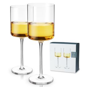 Laurel Crystal White Wine Glasses Viski (Set of 2)