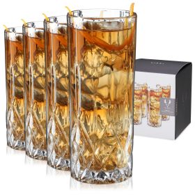 Admiral Crystal Highball Glasses Viski (Set of 4)