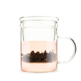 Blake Glass Tea Infuser Mug Pinky Up