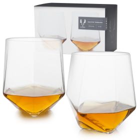 Seneca Crystal Faceted Tumblers Viski (Set of 2)