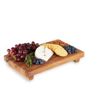 Acacia Footed Serve Board by Twine