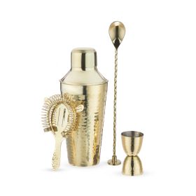 Gold Hammered Barware Set Twine