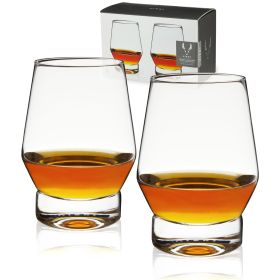 Raye Weighted Crystal Whiskey Glasses Viski (Set of 2)