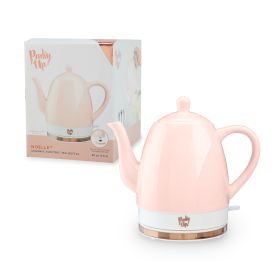 Noelle Pink Ceramic Electric Tea Kettle Pinky Up
