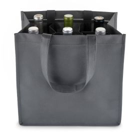 Grey 6 Bottle Non Woven Tote True