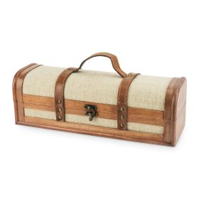 1 Bottle Vintage Striped Trunk Wine Box Twine