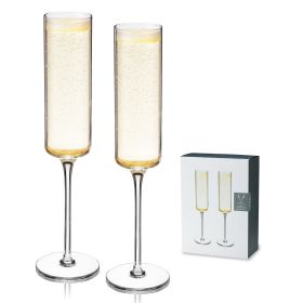 Laurel Crystal Champagne Flutes Viski (Set of 2)