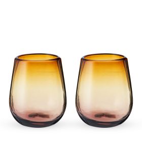 El Ocaso Recycled Stemless Wine Glasses Twine (Set of 2)