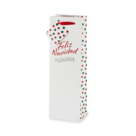 Feliz Navidad Red & Green Wine Bag Cakewalk