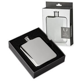 Harrison 6 Oz Stainless Steel Flask Viski