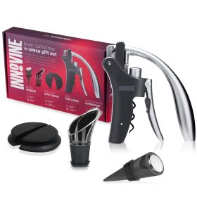 4 Piece Lever Corkscrew Gift Set Innovine