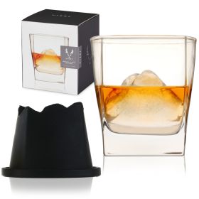 2 Piece Glacier Mountain Ice Mold Glass Set Viski