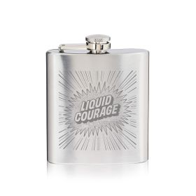 Liquid Courage 6 Oz Stainless Steel Flask True