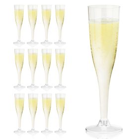 True Party 5 Oz Plastic Champagne Flutes (Set of 12)