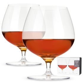 Raye Crystal Wingback Brandy Glasses Viski (Set of 2)