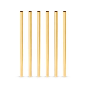 Belmont Gold Stainless Steel Short Straws Viski (Set of 6)