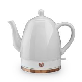 Noelle Grey Ceramic Electric Tea Kettle Pinky Up