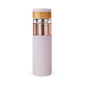 Dana Lavender Glass Travel Mug Pinky Up