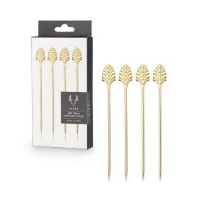 Belmont Art Deco Gold Cocktail Picks Viski (Set of 4)