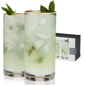 Meridian Crystal Highball Glasses Viski (Set of 2)