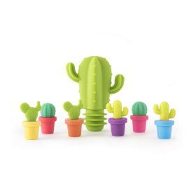7 Piece Cactus Stopper and Charm Set True Zoo