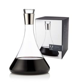 Irving 60 Oz Chrome-Rim Wine Decanter Viski
