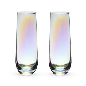 Luster Stemless Champagne Flutes Twine (Set of 2)