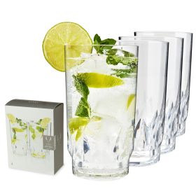 Shatterproof Acrylic Highball Tumblers Viski (Set of 4)