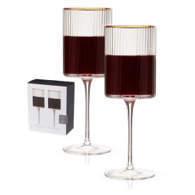 Meridian Crystal Wine Glasses Viski (Set of 2)