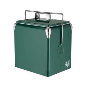 Vintage Green Metal Cooler Foster & Rye