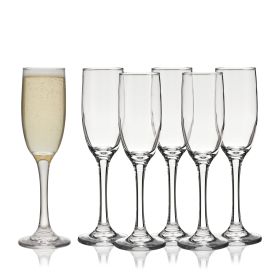 Stemmed Champagne Flutes (Set of 6)