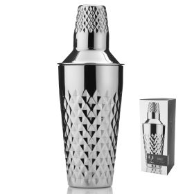 Irving 25 Oz Faceted Stainless Steel Cocktail Shaker Viski