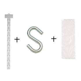 Clip Strip Merchandiser + S Hook + Polybag