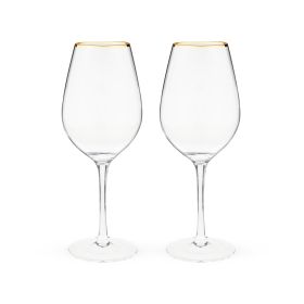 Gilded Stemmed Wine Glasses Twine (Set of 2)