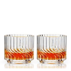 Zephyr Crystal Lowball Tumblers Viski (Set of 2)