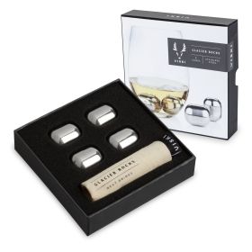Glacier Rocks Stainless Steel Wine Globes Viski (Set of 4)