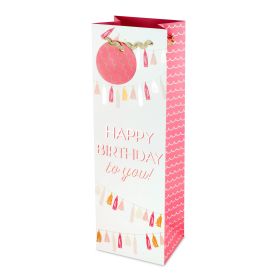 Happy Birthday Tassel Garland Wine Bag Cakewalk
