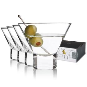 Raye Heavy Crystal Martini Glasses Viski (Set of 4)