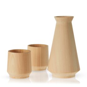 3 Piece Hinoki Cypress Sake Set Viski
