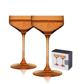 Reserve Nouveau Amber Coupe Glasses Viski (Set of 2)