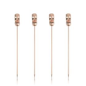 Tiki Copper Cocktail Picks Viski (Set of 4)